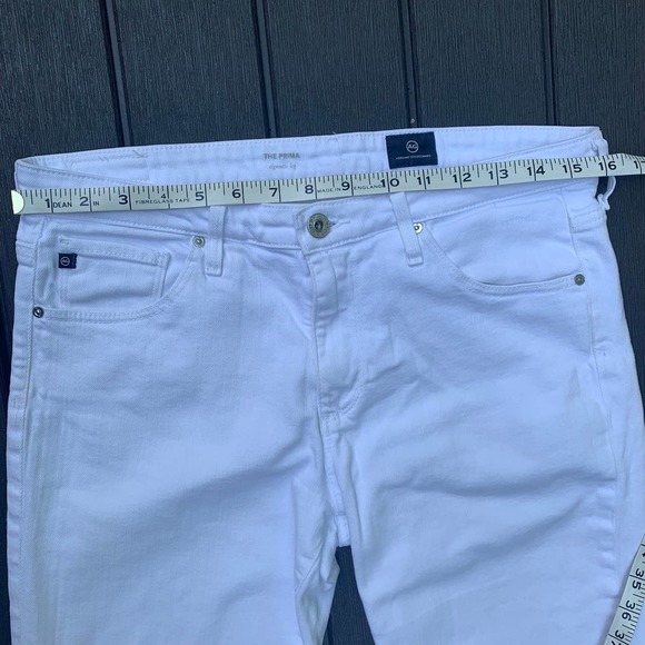 AG The Prima Cigarette Leg White Jeans Womens Ankle 29R $210 - Picture 7 of 12